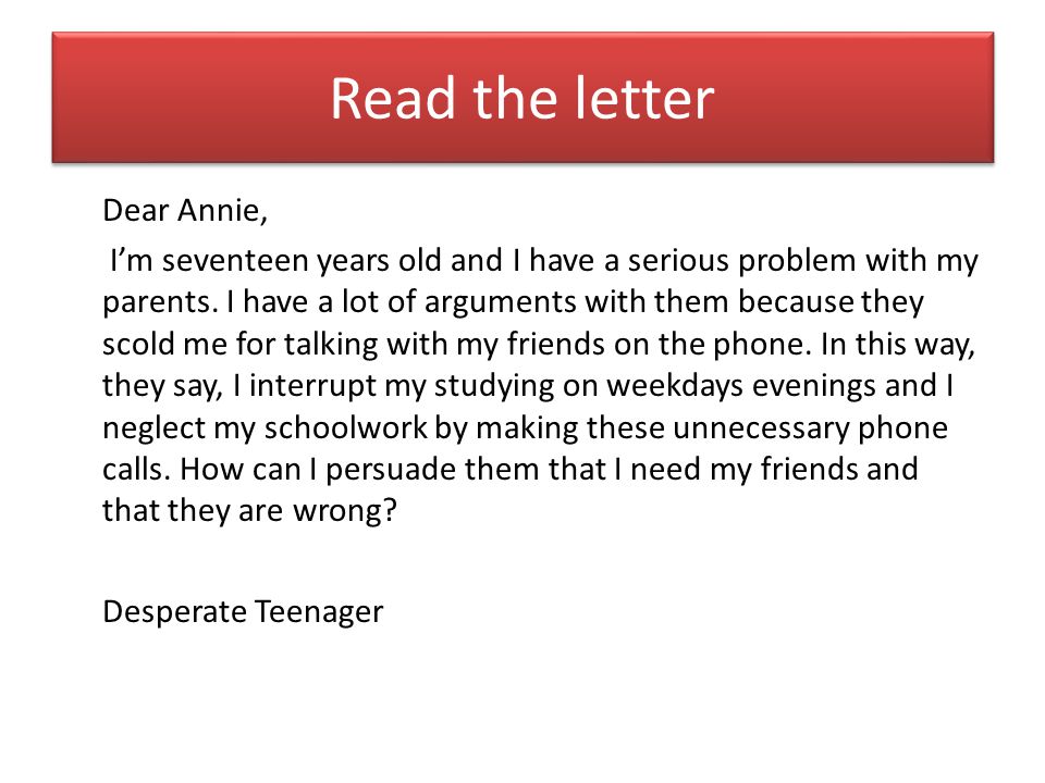 letter of advice to a teenager letter asking for guidance
